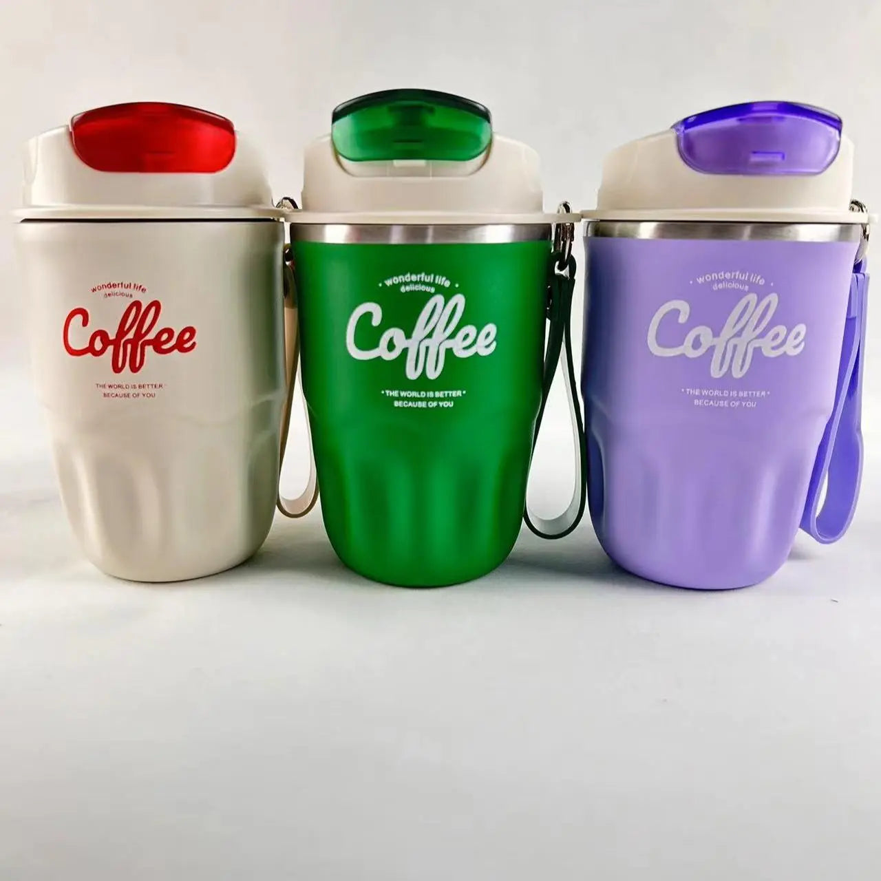 12.17 Oz Stainless Steel Insulated Cup with Handle, High-End Coffee Mug, Drinkware Available in Multiple Colors, Durable and Stylish Design #GLOBAL PICKS