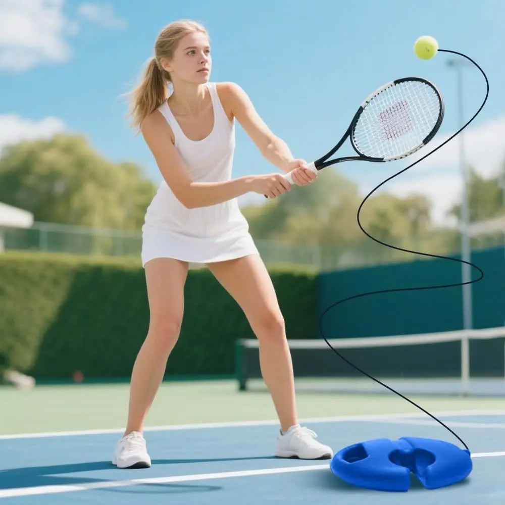 Tennis Ball Training Baseboard, Tennis Trainer Equipment Set, Tennis Trainer Ball with String, Tennis Trainer Rebound Ball, Multifunction Tennis Practice Rebounder for Backyard, Sport Active