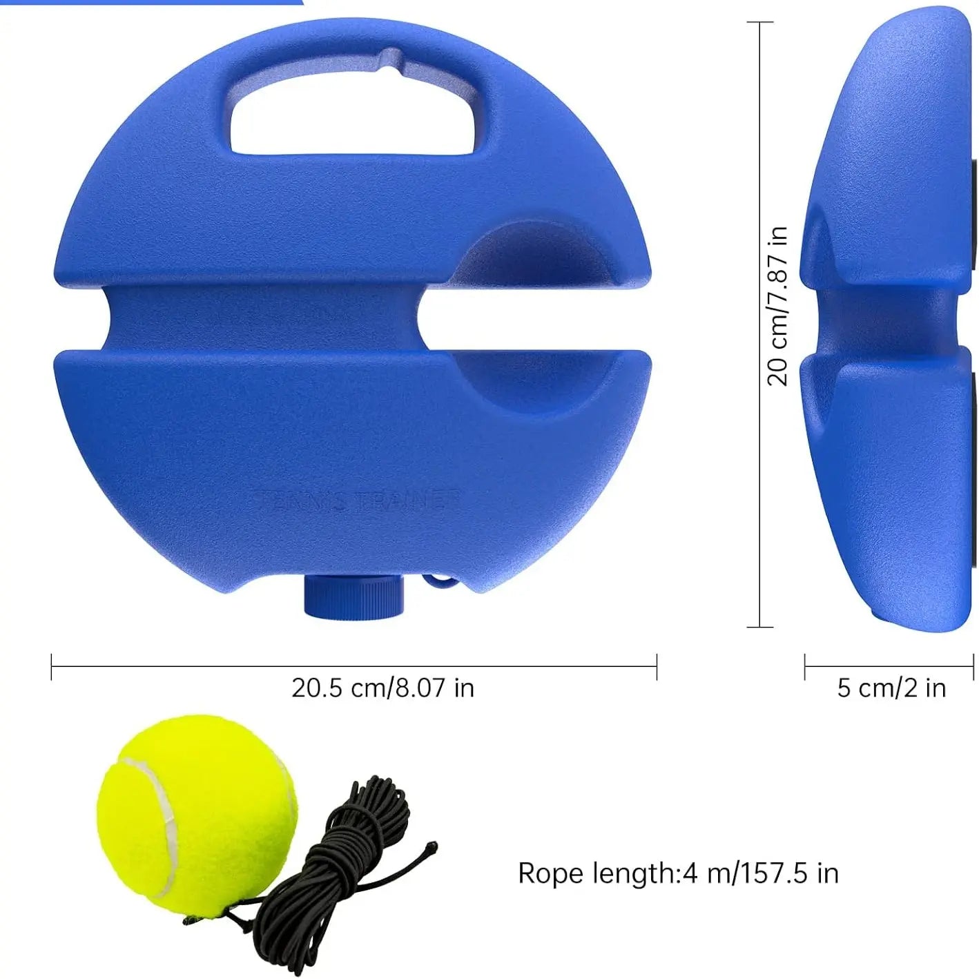 Tennis Ball Training Baseboard, Tennis Trainer Equipment Set, Tennis Trainer Ball with String, Tennis Trainer Rebound Ball, Multifunction Tennis Practice Rebounder for Backyard, Sport Active