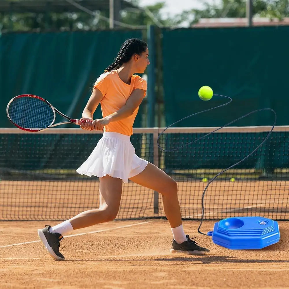 Tennis Ball Training Baseboard, Tennis Trainer Equipment Set, Tennis Trainer Ball with String, Tennis Trainer Rebound Ball, Multifunction Tennis Practice Rebounder for Backyard, Sport Active