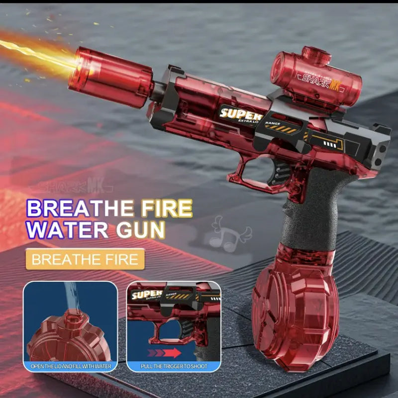 2026 NEW MSR Electric Water Blaster, Automatic Squirt Blaster with Glowing Muzzle, 320Cc High Capacity, up to 30 FT Range, IP67 Waterproof, Water Blasters for Kids Adults Outdoor Summer Swimming Pool Game Toys Birthday Gift Outdoorfun Summervibes