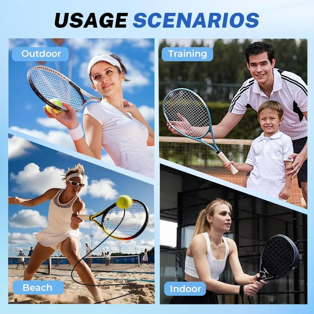 Tennis Ball Training Baseboard, Tennis Trainer Equipment Set, Tennis Trainer Ball with String, Tennis Trainer Rebound Ball, Multifunction Tennis Practice Rebounder for Backyard, Sport Active