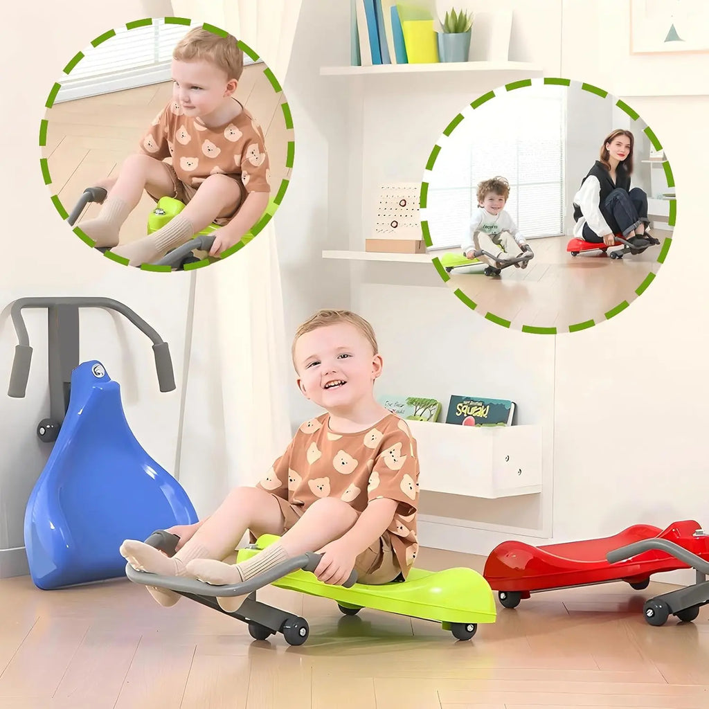 The Original Roller Racer Flying Turtle Sit Skate, Kid Powered, No Motor, No Pedals, No Batteries, Power by Zig Zag Motion, Promotes Active Play in or Outdoors, Non-Marring Skate Wheels