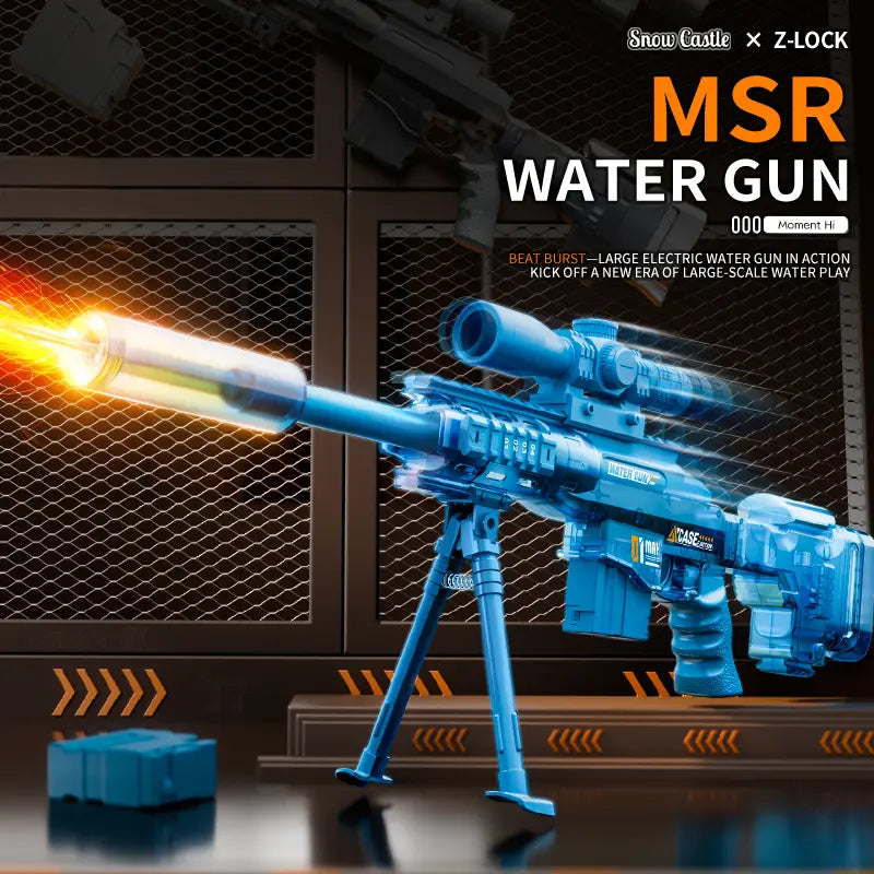 2026 NEW MSR Electric Water Blaster, Automatic Squirt Blaster with Glowing Muzzle, 320Cc High Capacity, up to 30 FT Range, IP67 Waterproof, Water Blasters for Kids Adults Outdoor Summer Swimming Pool Game Toys Birthday Gift Outdoorfun Summervibes