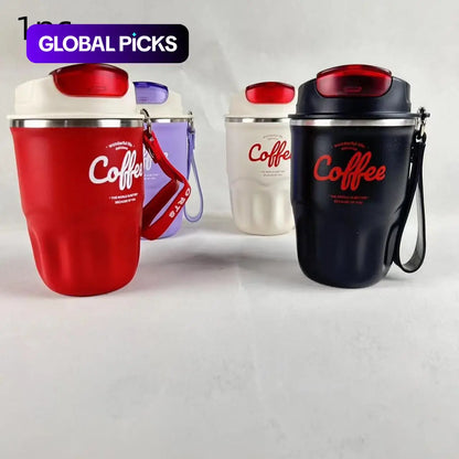 12.17 Oz Stainless Steel Insulated Cup with Handle, High-End Coffee Mug, Drinkware Available in Multiple Colors, Durable and Stylish Design #GLOBAL PICKS