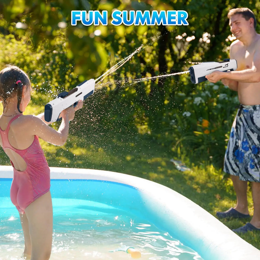 [Dealsforyoudays]Summerwins Outdoor Rechargeable Electric Water Gun for Adults Kids,Battery-Powered Squirt Toy with Tank,Long Distance Shooting Extra Large Capacity,Perfect for Summer Fun Electric,Summer Outdoor Beach Play,Pool Garden Fun Maximum Splash