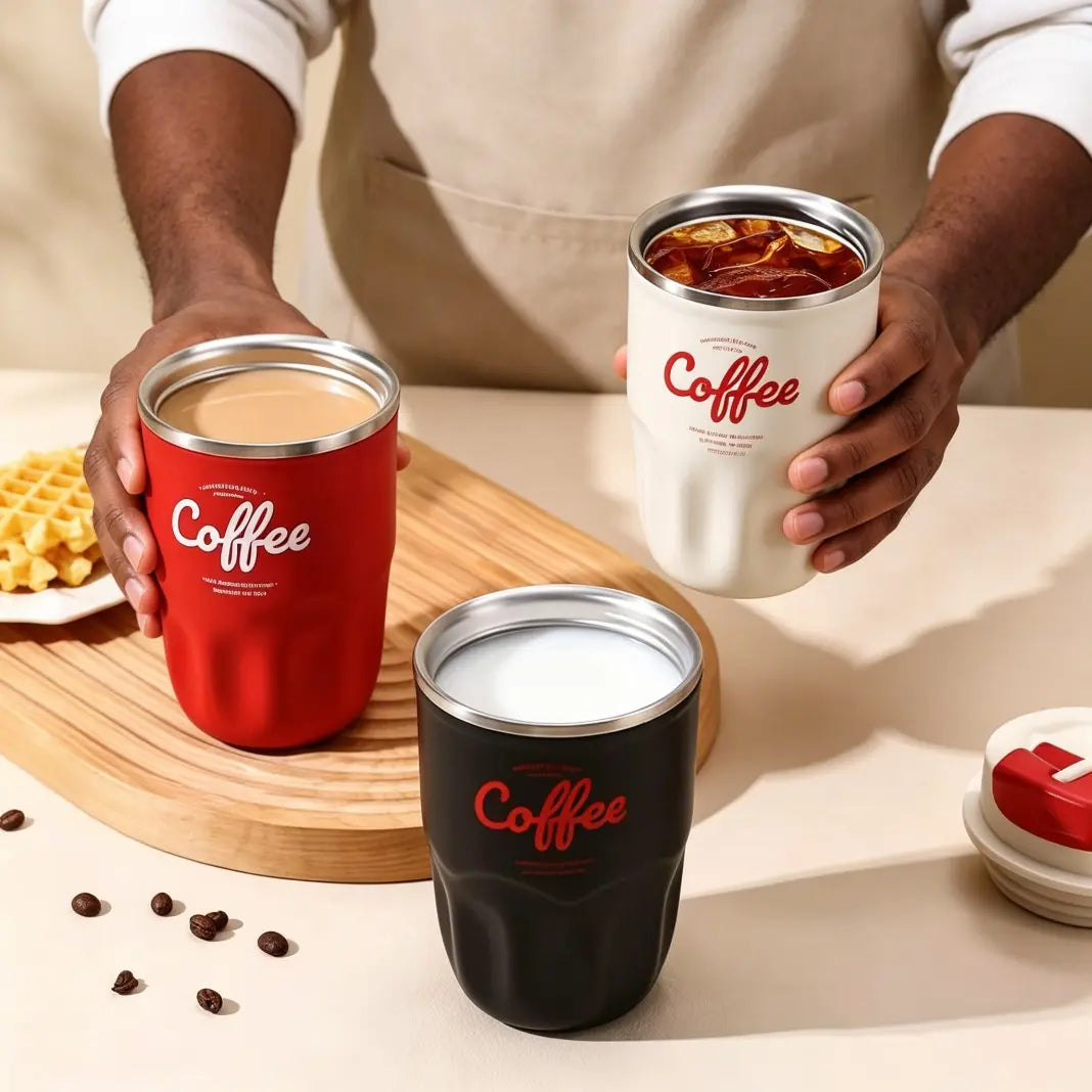 12.17 Oz Stainless Steel Insulated Cup with Handle, High-End Coffee Mug, Drinkware Available in Multiple Colors, Durable and Stylish Design #GLOBAL PICKS