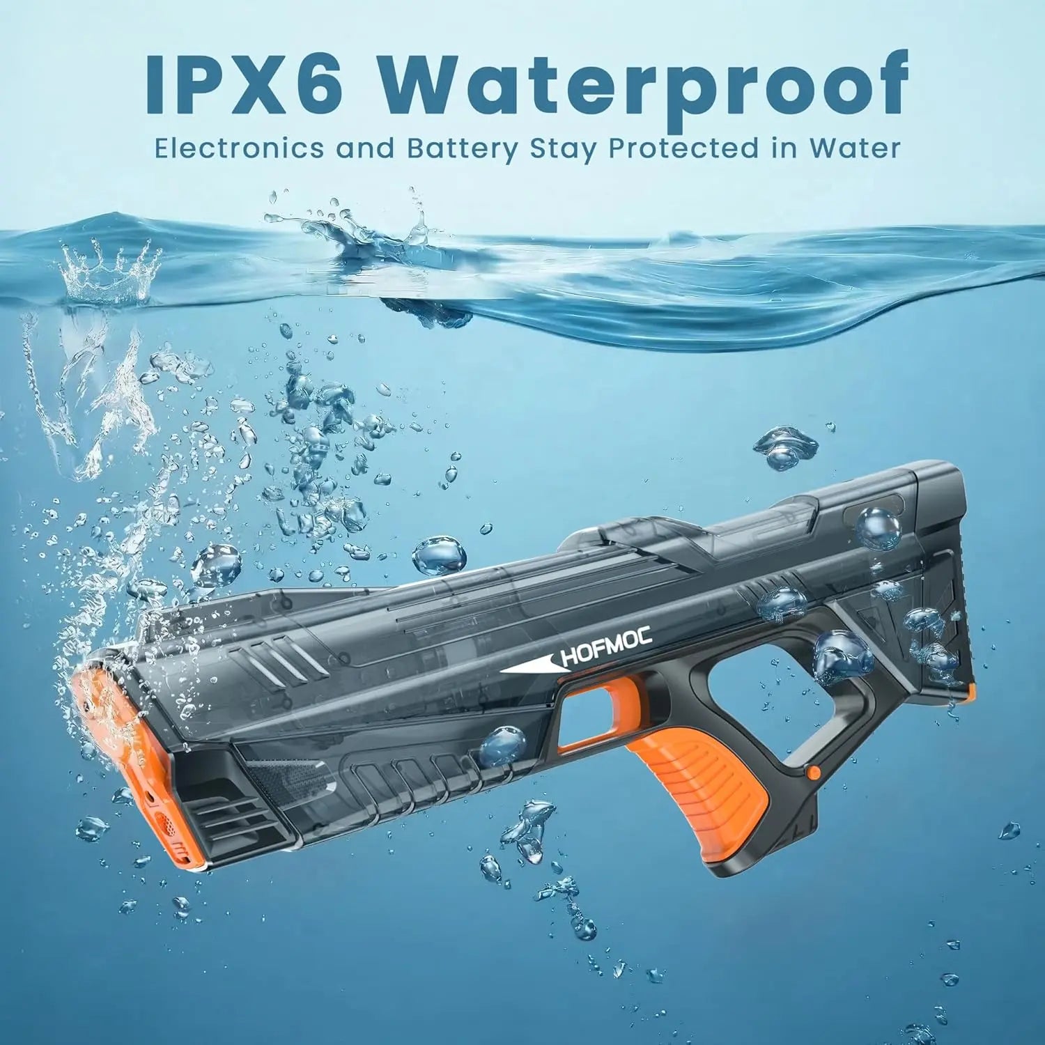 Electric Water Guns for Adults and Kids, 2-Pack Automatic Water Guns with Light-Up Muzzles, IPX6 Waterproof Squirt Gun, Comes with 4 Batteries,Outdoor Summer Party Toy Outdoor Fun for Adults & Kids Toys