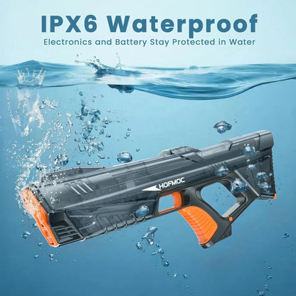 Electric Water Guns for Adults and Kids, 2-Pack Automatic Water Guns with Light-Up Muzzles, IPX6 Waterproof Squirt Gun, Comes with 4 Batteries,Outdoor Summer Party Toy Outdoor Fun for Adults & Kids Toys