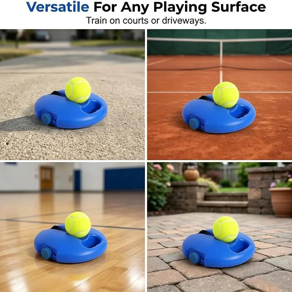 Tennis Ball Training Baseboard, Tennis Trainer Equipment Set, Tennis Trainer Ball with String, Tennis Trainer Rebound Ball, Multifunction Tennis Practice Rebounder for Backyard, Sport Active