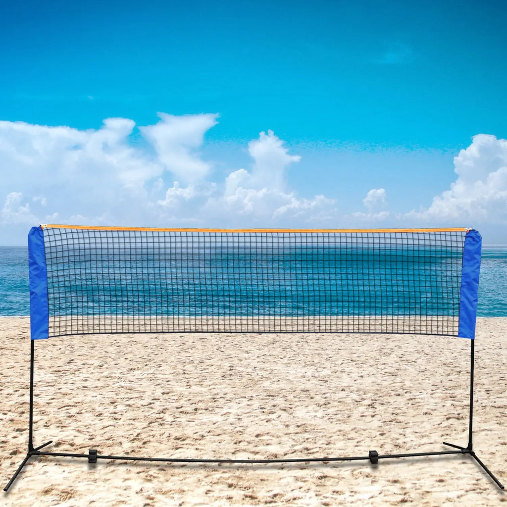 Segawe 10X5 Ft Freestanding Height-Adjustable Portable Badminton Net Set, PVC Nylon Outdoor Sports Equipment with Easy Setup & Carrying Bag for Badminton, Volleyball Training,Summerwins