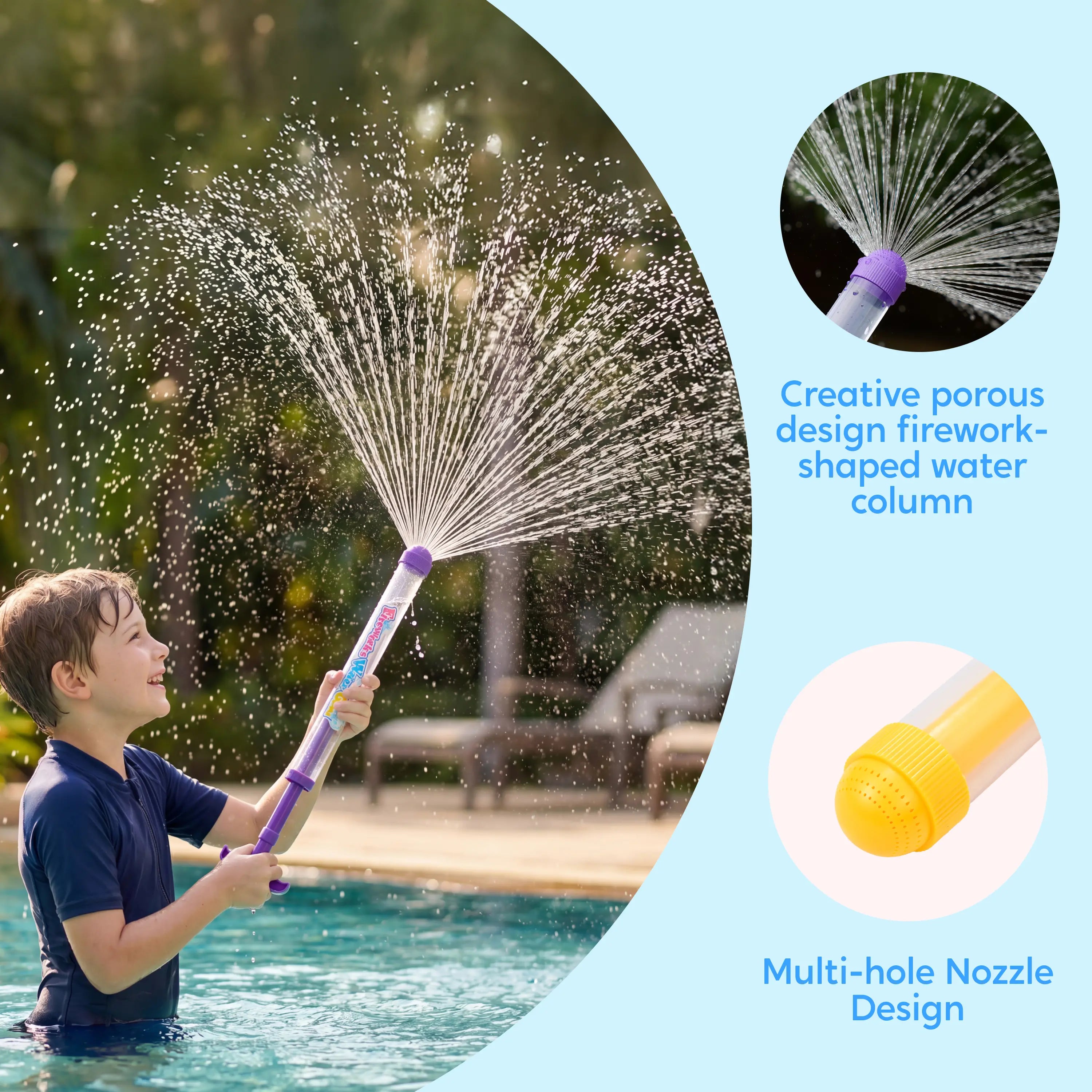JOYIN Fireworks Water Gun, Firework Style Water Spray Gun for Kids & Adults, Fireworks Watergun for Bathing, Pool, Party Entertainment, Concert Family Gathering Marriage Proposal