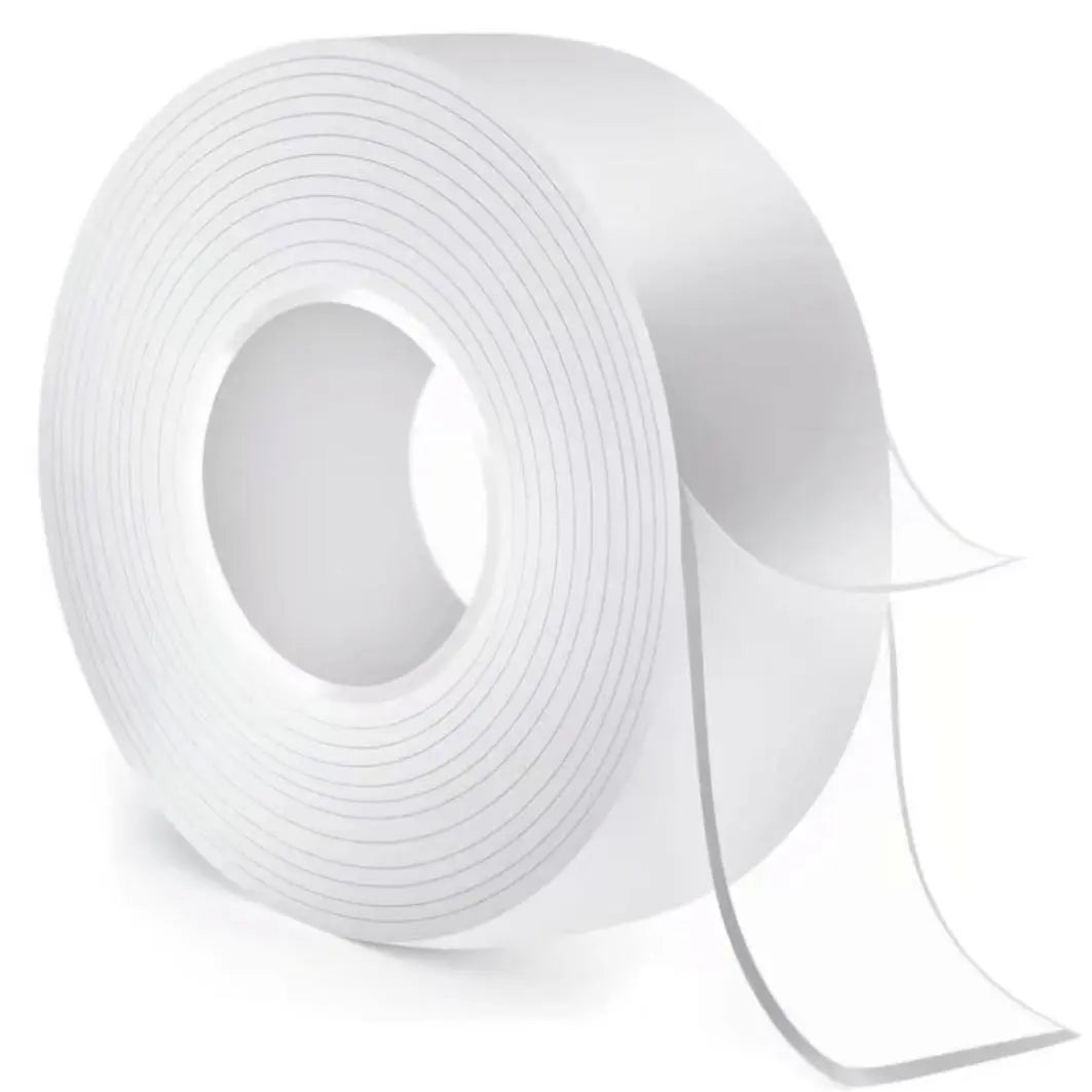Nano Tape Double Sided Adhesive Roll, Heavy Duty Strong Hold Residue Free Clear Mounting Tape, Waterproof Reusable Multi Surface Tape for Glass Tile Metal Wood Wall, Indoor Outdoor Use Cut to Any Size for Home Office DIY Photo Wall