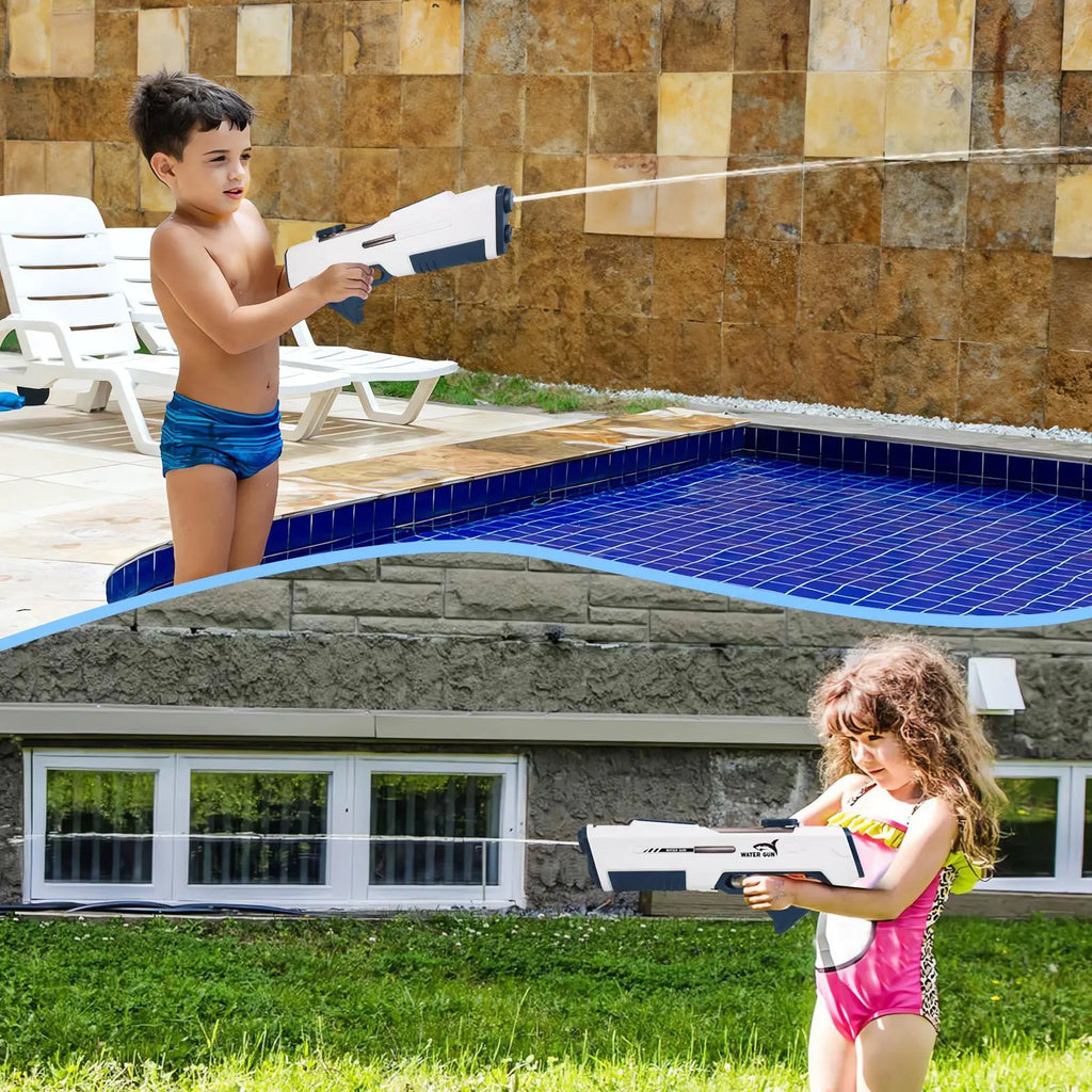 [Dealsforyoudays]Summerwins Outdoor Rechargeable Electric Water Gun for Adults Kids,Battery-Powered Squirt Toy with Tank,Long Distance Shooting Extra Large Capacity,Perfect for Summer Fun Electric,Summer Outdoor Beach Play,Pool Garden Fun Maximum Splash