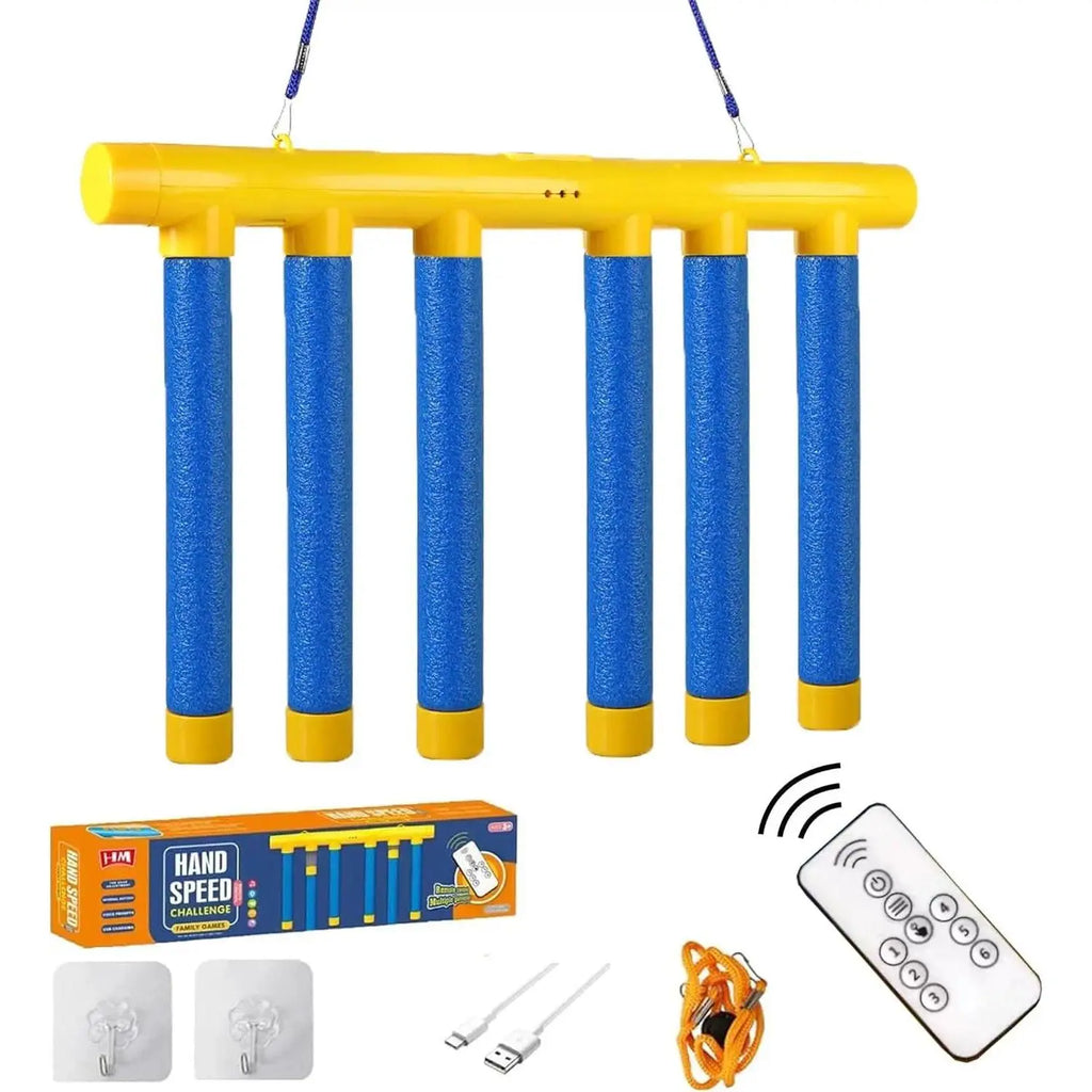 Reaction Speed Training Toy, Adjustable 3 Speed Hand Eye Coordination Game, Remote Control Falling Stick Catching Game for Kids Adults
