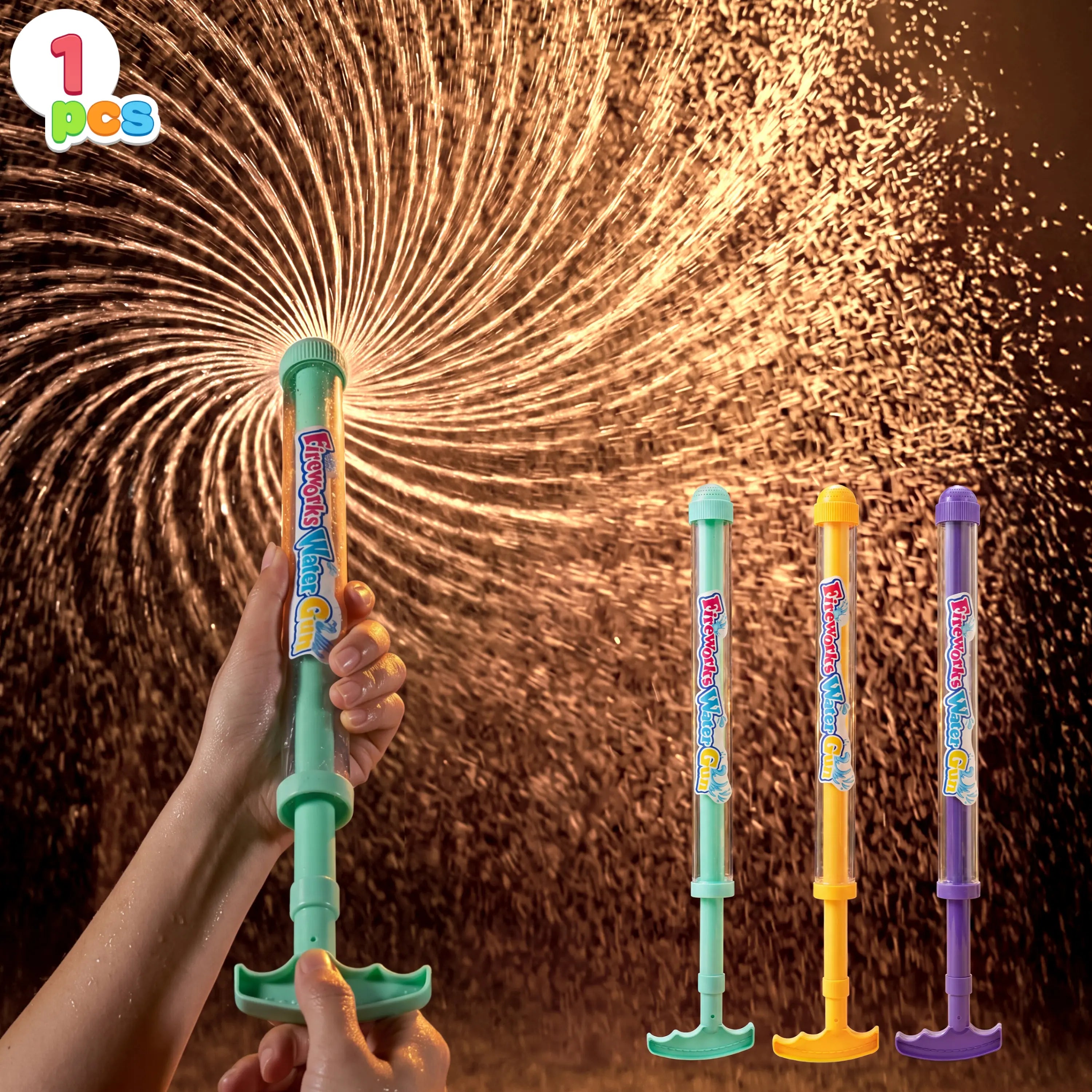 JOYIN Fireworks Water Gun, Firework Style Water Spray Gun for Kids & Adults, Fireworks Watergun for Bathing, Pool, Party Entertainment, Concert Family Gathering Marriage Proposal