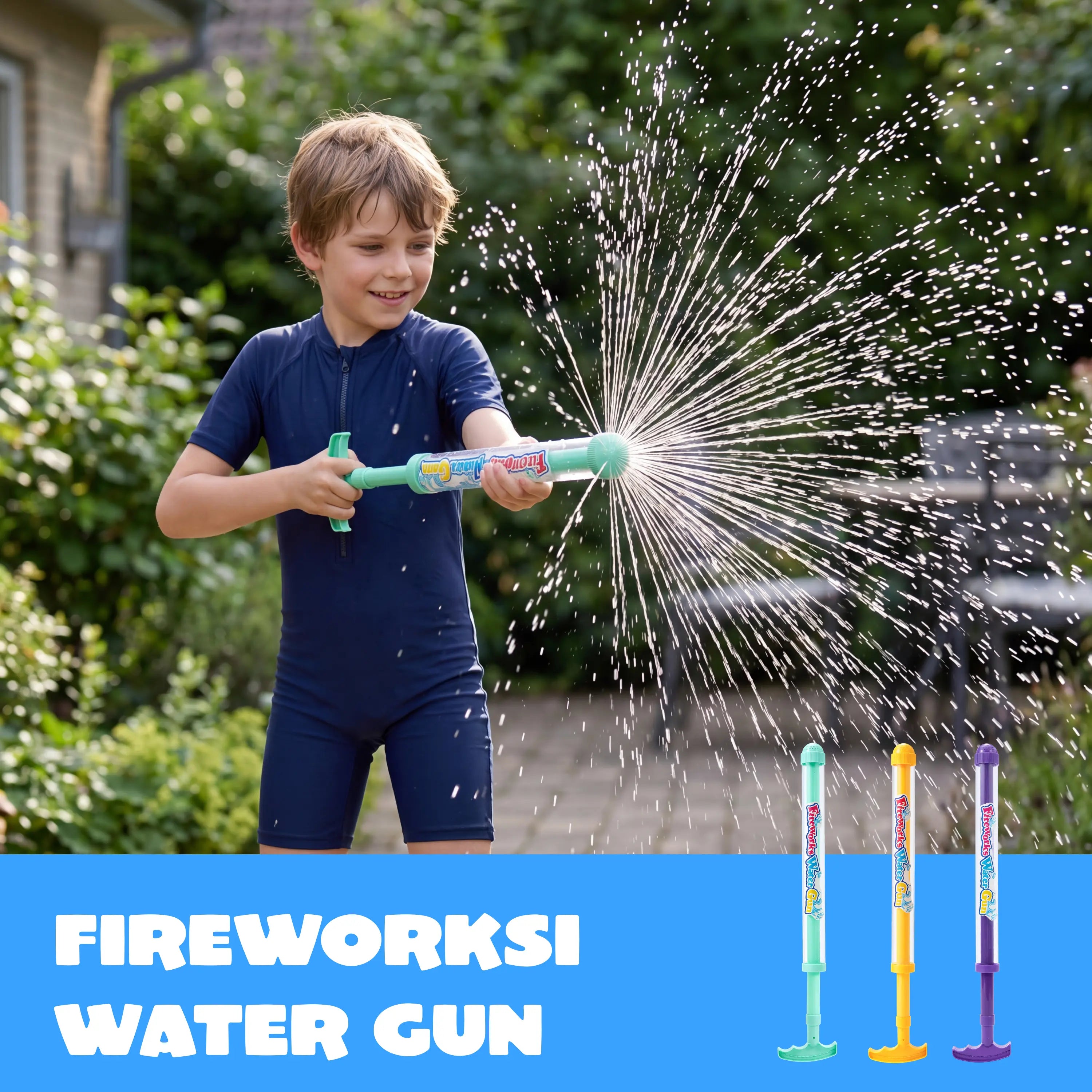 JOYIN Fireworks Water Gun, Firework Style Water Spray Gun for Kids & Adults, Fireworks Watergun for Bathing, Pool, Party Entertainment, Concert Family Gathering Marriage Proposal
