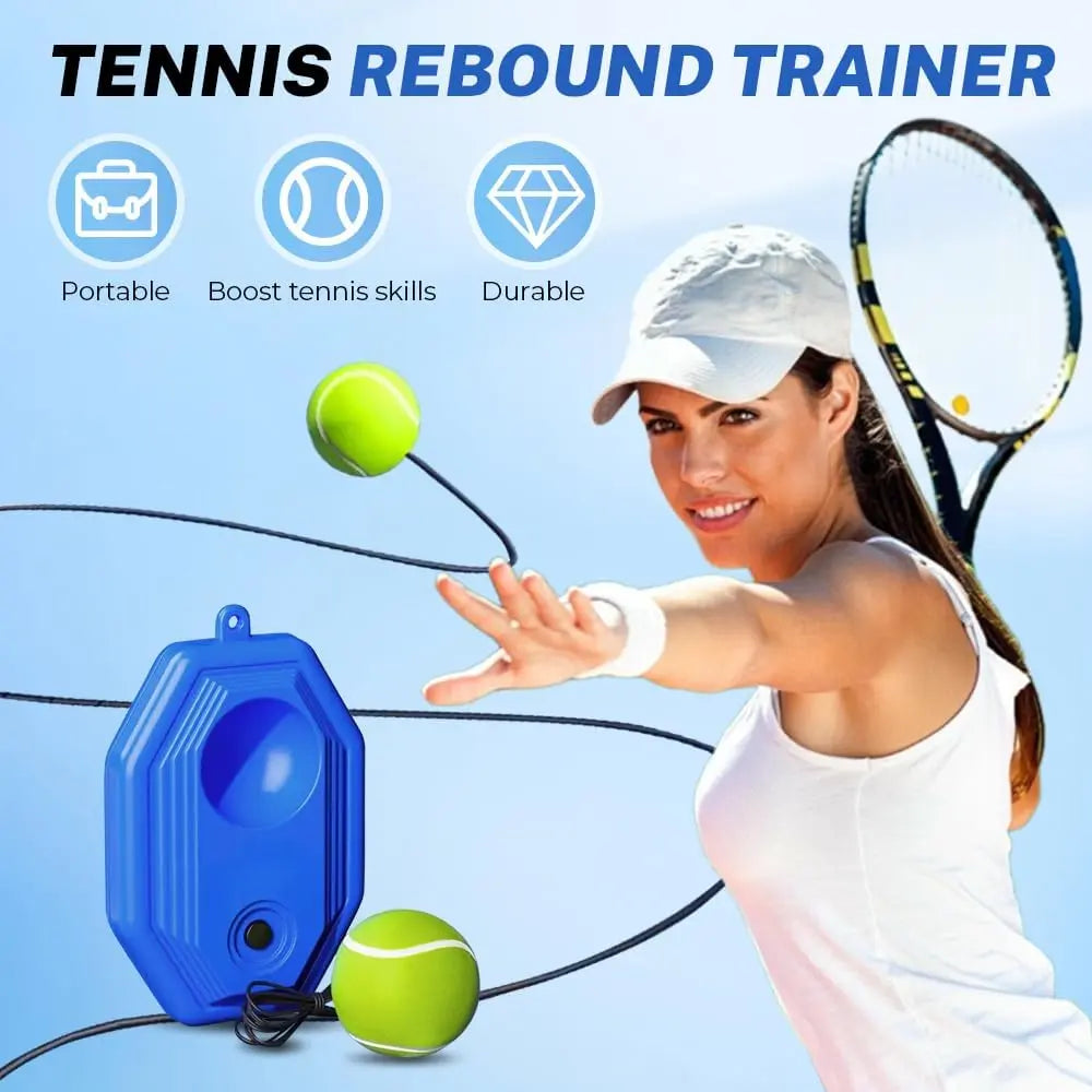 Tennis Ball Training Baseboard, Tennis Trainer Equipment Set, Tennis Trainer Ball with String, Tennis Trainer Rebound Ball, Multifunction Tennis Practice Rebounder for Backyard, Sport Active